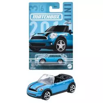 Игрушечный автомобиль Matchbox Mini Cooper S Cabrio 2010 GGF12-987B Продается отдельно для детей от 3 лет и старше Синий HVT09