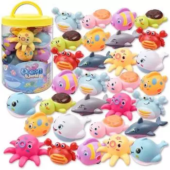 Игрушечный автомобиль OzToy Ocean Fullback Animal Car, набор из 30 предметов, разные цвета, популярные корейские игрушки