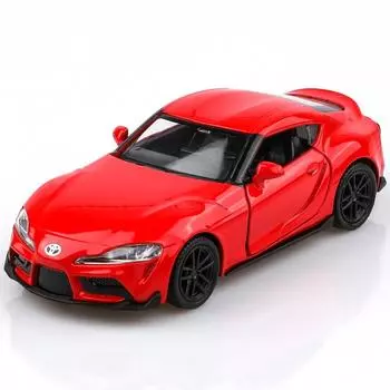 Игрушечный автомобиль Toyota Supra в масштабе 1/36, литая под давлением модель автомобиля Toyota, игрушечные машинки с откатным механизмом, автомобили в подарок для мальчиков и девочек 1/36-Size:12.3*5.2*4cm красный