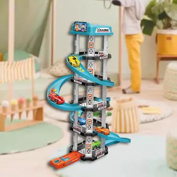Игрушечный гоночный автомобиль на треке, креативный подарок, образовательный игровой набор, транспортные средства, игры в помещении, для праздника 45pcs