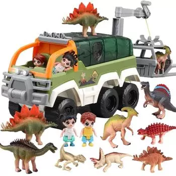 Игрушечный грузовик с динозавром с музыкой и ревом, игрушки для дошкольников, подарок для детей в возрасте от 3 до 6 лет One Size