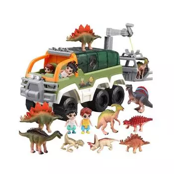 Игрушечный грузовик с динозавром с музыкой и ревом. Игрушки для дошкольников. Подарок для детей 3-6 лет One Size