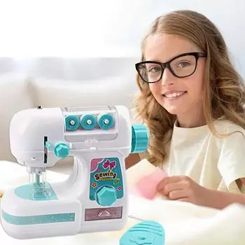 Игрушечный игровой домик для девочек, имитация электрической швейной машины, детская ролевая одежда, дизайнерские швейные игрушки со светодиодной подсветкой