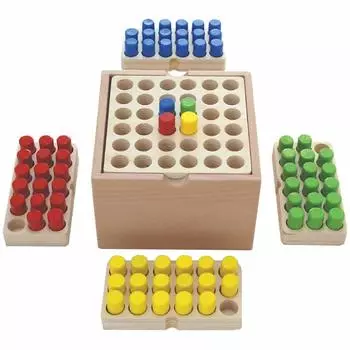 Игрушечный игровой набор с колышками Базовая образовательная обучающая игрушка Игра в форме казу Семейная игрушка Развивающая обучающая игрушка Деревянная деревянная игрушка