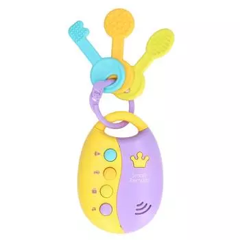 Игрушечный ключ-сейф, имитация дистанционного ключа от машины, игрушка со звуком и светом, желтый для ребенка от 12 месяцев и старше