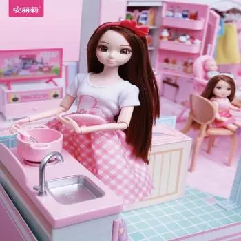 Игрушечный костюм принцессы для девочек, кукольный домик, детский игровой домик, симулятор виллы, кукольный подарок на день рождения 27cm розовый