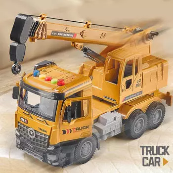 Игрушечный кран для грузовиков, строительная техника, подарки, литая модель