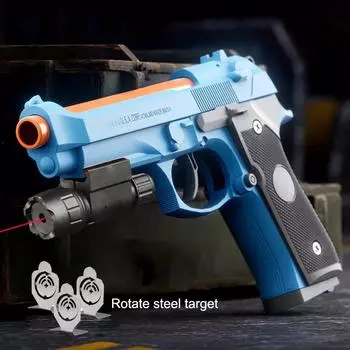 Игрушечный метательный пистолет с лазерной мишенью M9a3 с мягкой пулей для страйкбола, спортивное оружие для игр на открытом воздухе CS для детей в подарок