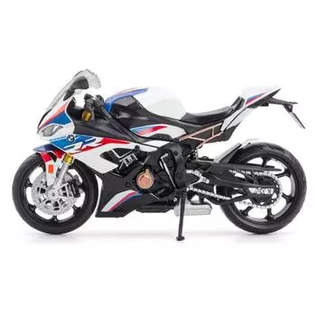 Игрушечный мотоцикл BMW S1000RR в масштабе 1/12, литой под давлением, гоночная модель из металла, суперспортивная миниатюрная коллекция, подарок для мальчиков синий