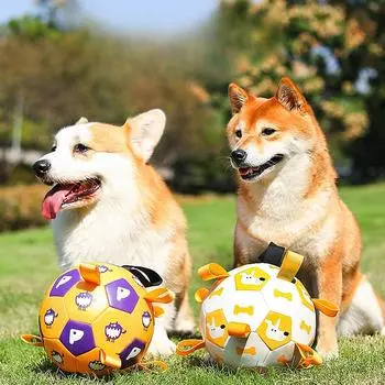 Игрушечный мяч для домашних животных, Уличная игрушка для собак, Скрежетание зубами, Устойчивость к укусам, Звукопроизводство, Надувной футбольный мяч 15cm