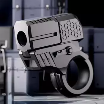 Игрушечный пистолет, кольцо для снятия стресса EDC Mini Metal Agent Gold Finger Throwing Shell, поддельный пистолет для взрослых мальчиков, гироскоп, спиннер