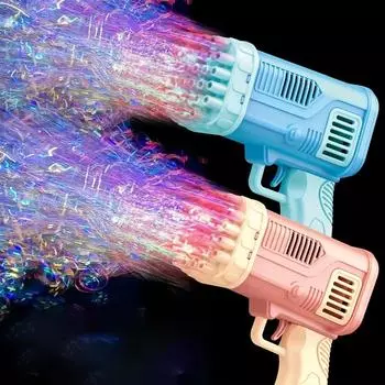 Игрушечный пистолет с 32 отверстиями, электрическая мыльная машина, ракетная установка, пористая мыльная машина без пузырьковой воды и батареи