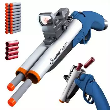 Игрушечный пистолет с мягкими пулями, игрушечный двухствольный пенный бластер, игрушечный дробовик с функцией выброса гильз для подростка, рождественский подарок на день рождения