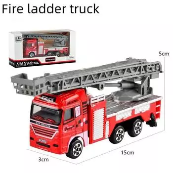 Игрушечный пожарно-технический автомобиль из сплава, игрушечные машинки для мальчиков