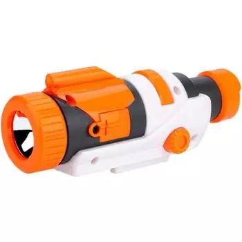Игрушечный прицел NERF с фонариком, факел с подавлением расширения, съемный пластиковый держатель фонарика для игрушек со светодиодной подсветкой 13.5*5.5cm оранжевый/белый
