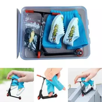 Игрушечный самокат для пальцев, мини-самокаты из сплава, аксессуар для доски для пальцев, штаны и обувь для детей, игрушка для пальцев, вечерние сувениры