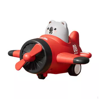 Игрушечный самолет с фрикционным механизмом, дизайн пресс-типа для малышей красный