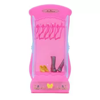 Игрушечный шкаф для девочек, кукольный шкаф, пластиковый кукольный домик принцессы, мебельный аксессуар