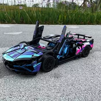Игрушечный строительный блок Игрушечный автомобиль Наука и образование Игрушечные строительные блоки Спортивный автомобиль Lambo Sports Car