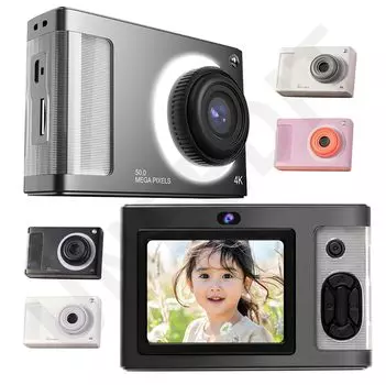 Игрушка 1080P Компактная цифровая детская цифровая карманная видеокамера для начинающих с образовательным аутентичным подарком для детей, камера, камера, камера, камера, чёрный