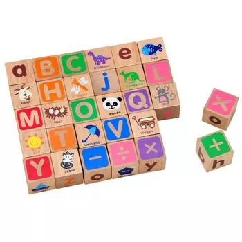 Игрушка ABC Blocks 30 Piece Building Blocks Развивающая игрушка Подарок на день рождения для детей 1 года Мальчики Девочки Обучение I M