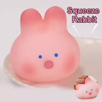 Игрушка-антистресс вишневый цвет, свинья, кролик, сжимающая игрушка-фиджет, мягкая игрушка для снятия стресса для детей и взрослых, подарок, реквизит J156