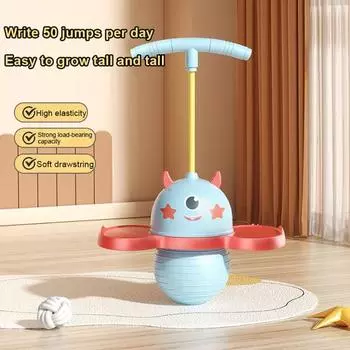 Игрушка-банджи-джампер для малышей с нескользящей ручкой, мультяшный дизайн, прыгающий мяч в помещении и на открытом воздухе, оборудование для тренировки баланса для детей A