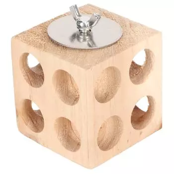 Игрушка-блок для птиц, кормление, измельчение, деревянный блок для попугаев, жевательная игрушка для неразлучников, корелл, волнистых попугайчиков 6cm/2.36in