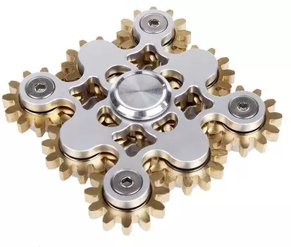 Игрушка Бог Ручной Спиннер с Кейсом для хранения Спиннер Gear EDC СДВГ Снятие стресса Убийство времени Тренировка мозга серебряный