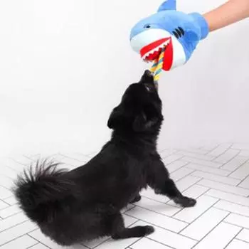 Игрушка-буксир Dingdongpet 12см х 24см х 18см, акула, 1 шт.