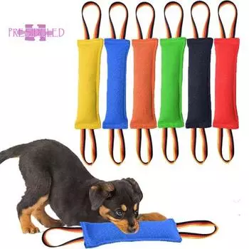 Игрушка-буксир для собак, устойчивая к разрыву, большая подушка для прикуса, аксессуар для интерактивных игр — учебное оборудование оранжевый