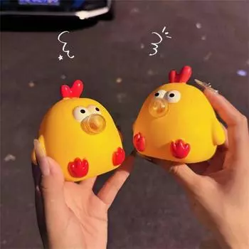 Игрушка-цыпленок ручной работы для снятия стресса, забавная игрушка для снятия стресса и разминания One Size