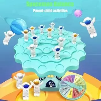 Игрушка-дерево с изображением космонавта, детские развивающие математические игрушки Монтессори, балансировочная доска, настольные игры для взаимодействия родителей и детей 1PCS синий