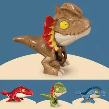 Игрушка-динозавр MIX WIN, креативный подвижный сустав, интерактивная игрушка-динозавр с кусанием пальцев, дилофозавр/мозазавр, игрушка-непоседа для детей синий