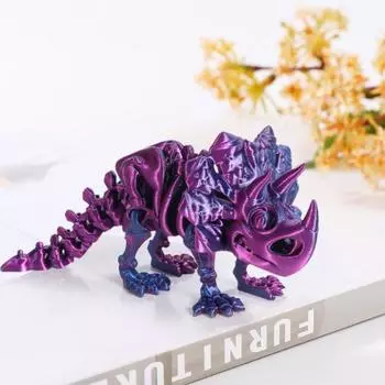 Игрушка-динозавр, украшение на тему динозавра, 3D-печатная многошарнирная подвижная модель-дисплей, игрушка для снятия стресса для детей, декор для домашнего офиса L зелёный