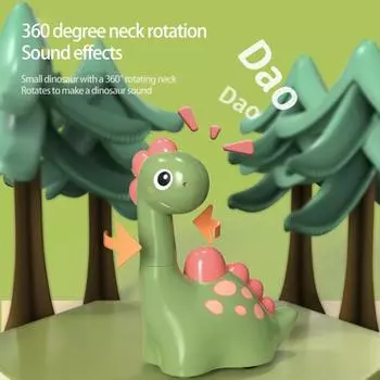 Игрушка динозавр Яркий внешний вид Развлечения Раннее образование Шикарный креативный инерционный раздвижной автомобиль для детей Подарок зелёный