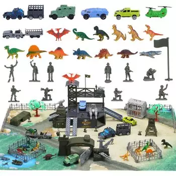 Игрушка динозавра, милая каменная фигурка динозавра, сборная игрушка, основание динозавра, реалистичная модель, 13 динозавров, 5 машин, боевой вертолет, 10 солдат, большая карта