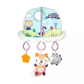 Игрушка для автокресла, подвесные игрушки для заднего автокресла, центр занятий Kick and Play для лиц, обращенных назад и вперед, более легкое вождение, детский спутник для новорожденных 36x33cm