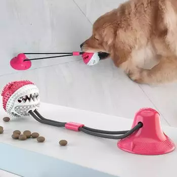 Игрушка для чистки зубов, жевательный мячик для собак, для маленьких и больших собак, интерактивная присоска, устойчивая к укусам, золотистый ретривер, товары для животных синий