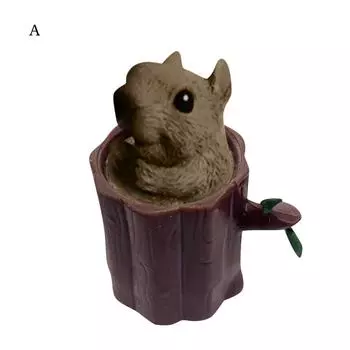 Игрушка для декомпрессии чашки «Злая белка» Держатель ручки для дерева с декомпрессией «Белка»
