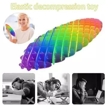 Игрушка для декомпрессии, компактная портативная игрушка-червь, игрушка для облегчения тревоги, игрушка-червь для домашнего офиса, путешествий A