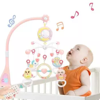 Игрушка для детской кроватки 0-12 месяцев для новорожденных, мобильная музыкальная шкатулка, погремушки-колокольчики, детская развивающая игрушка