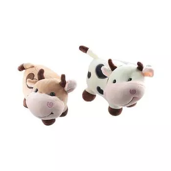 Игрушка для девочек Мягкие игрушки Корова Плюшевая игрушка Крупный рогатый скот Плюшевая игрушка Животное Плюшевая кукла Бык Плюшевая кукла розовый