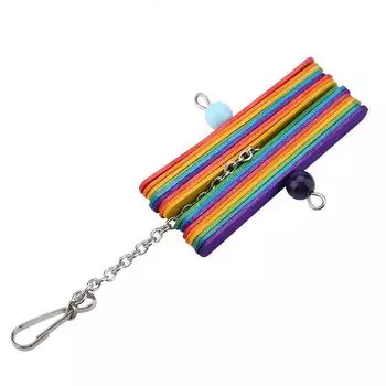 Игрушка для домашних птиц Попугай Интерактивный деревянный попугайчик Жевать зубы Скрежетать палочки Игрушки