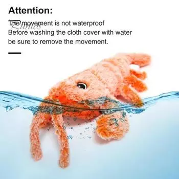 Игрушка для домашних животных Floppy Lobster, интерактивные плюшевые игрушки для кошек, движущиеся прыгающие игрушки для щенков, жевательные игрушки для кошек, собак, прорезывание зубов, чистка красный