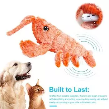Игрушка для домашних животных Floppy Lobster, интерактивные плюшевые игрушки для кошек, движущиеся прыгающие игрушки для щенков, жевательные игрушки для кошек