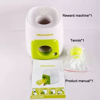 Игрушка для домашних животных с утечкой еды, машина для вознаграждения за еду для тенниса, интерактивная обработка, медленная игрушка-кормушка, подходит для кошек и собак A-Basics