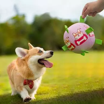 Игрушка для домашних животных Собака Футбол Человек Интерактивная игрушка для собак На открытом воздухе Многофункциональный футбол для собак с веревкой 13cm зелёный