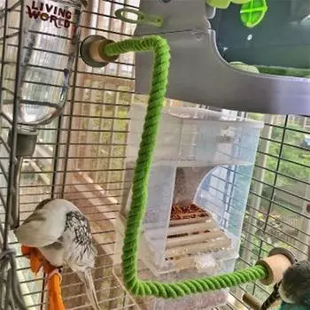 Игрушка для дрессировки попугаев, клетка для дрессировки попугаев, хлопковая веревка, сгибаемая палка для домашних птиц, жердочки для упражнений для волнистых попугаев, попугаев