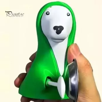 Игрушка для игры с зеленым щенком и ложкой, миска для риса, креативная, забавная, с движениями собаки, стучит в раковину, игрушка для собак, декор для снятия стресса 1pc